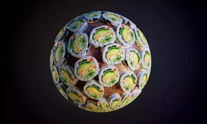Sushi Seamless PBR Texture Texture