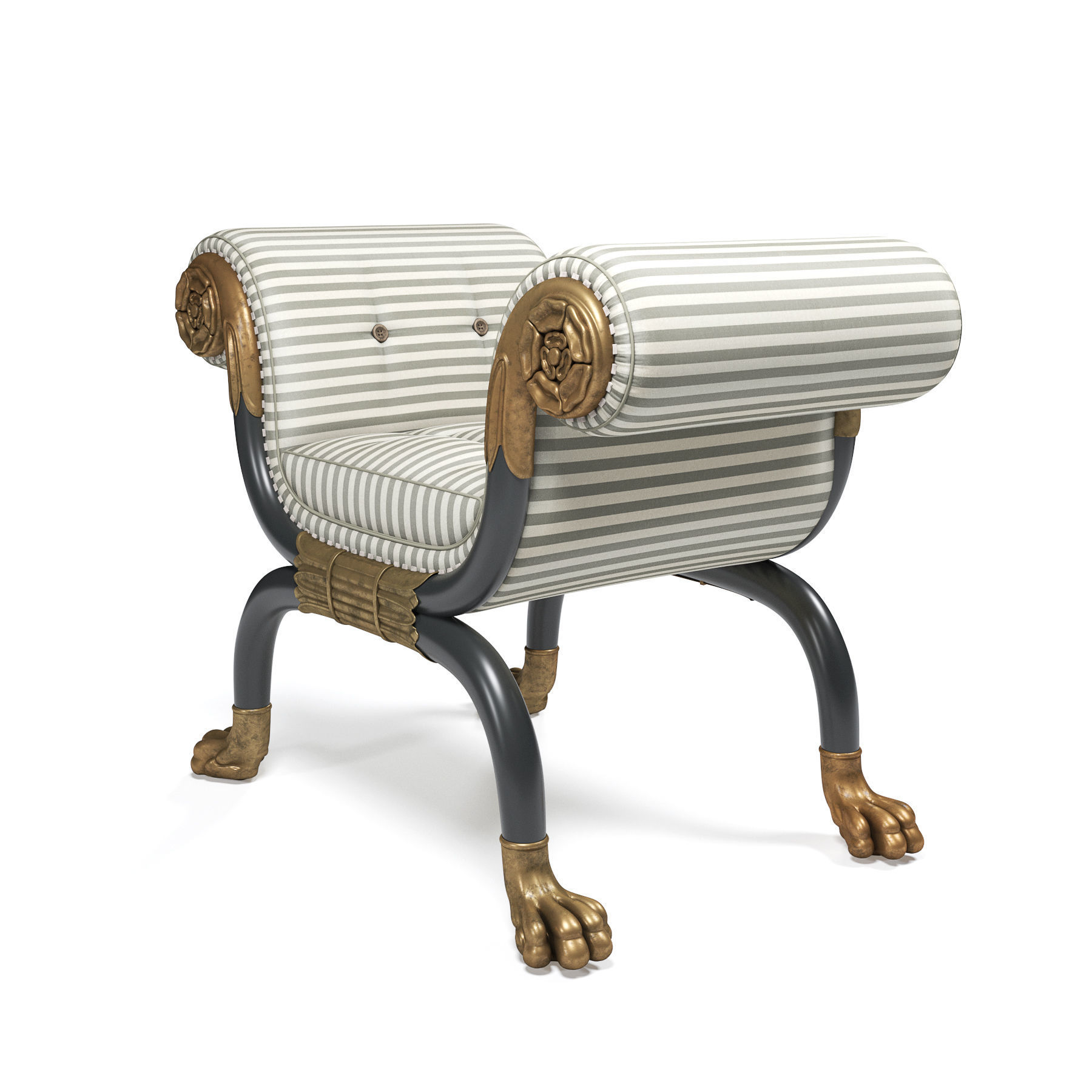 Regency Window Seat 3D model_2