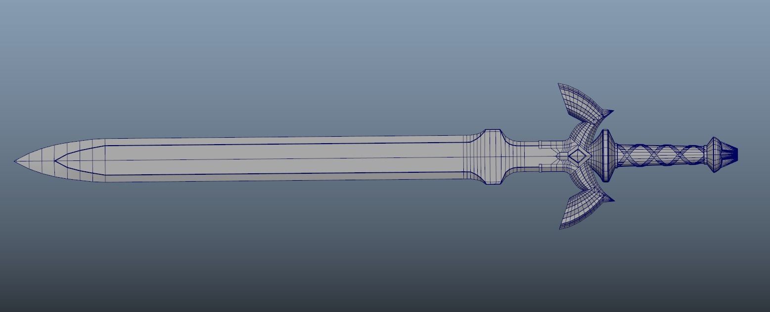 Master Sword Low-poly 3D model_3