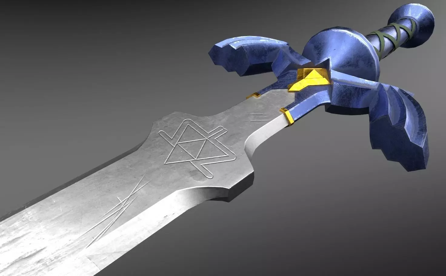 Master Sword Low-poly 3D model_0