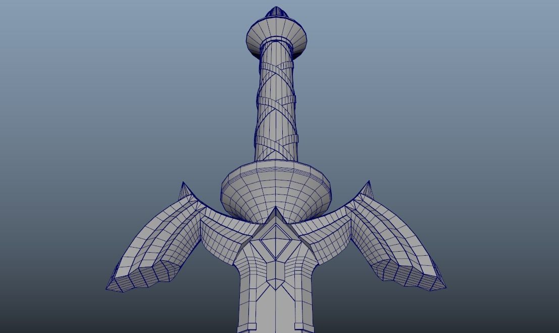 Master Sword Low-poly 3D model_4