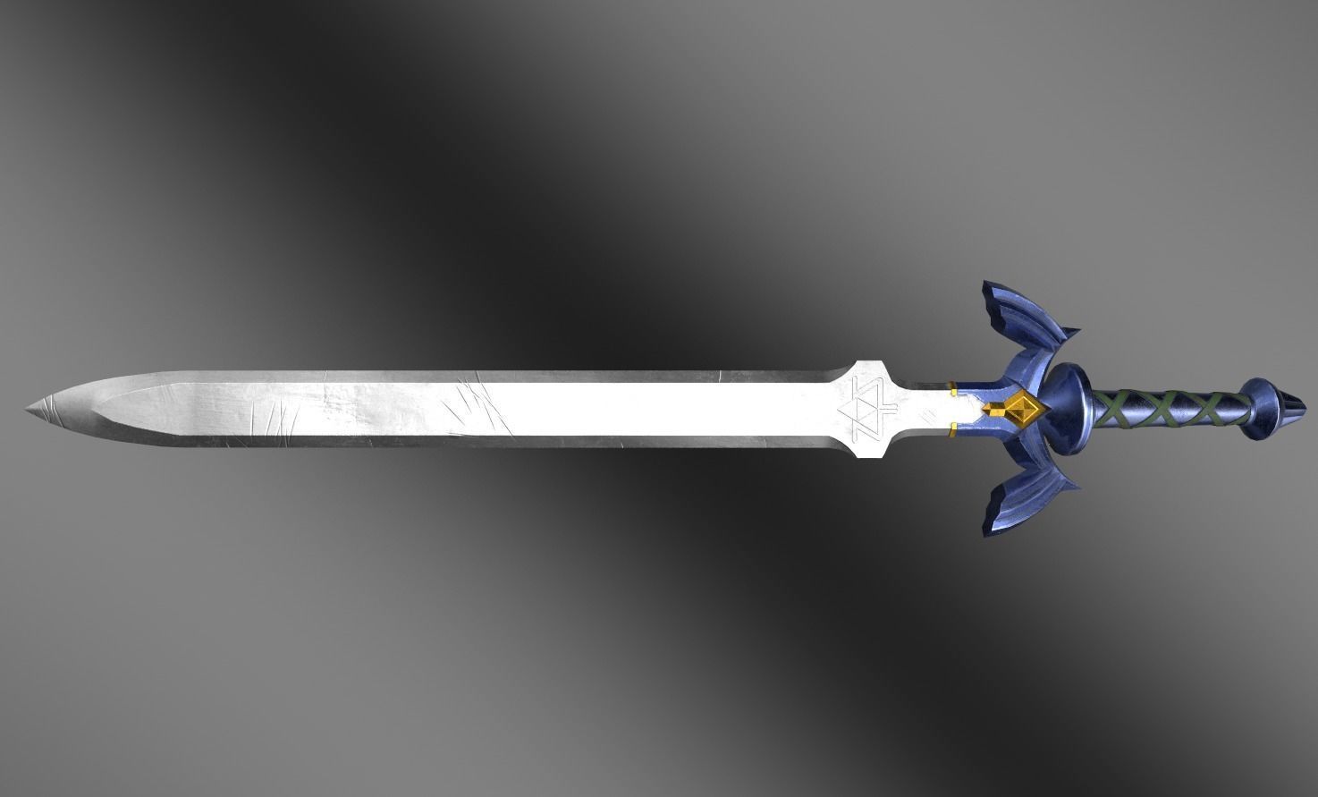 Master Sword Low-poly 3D model_2