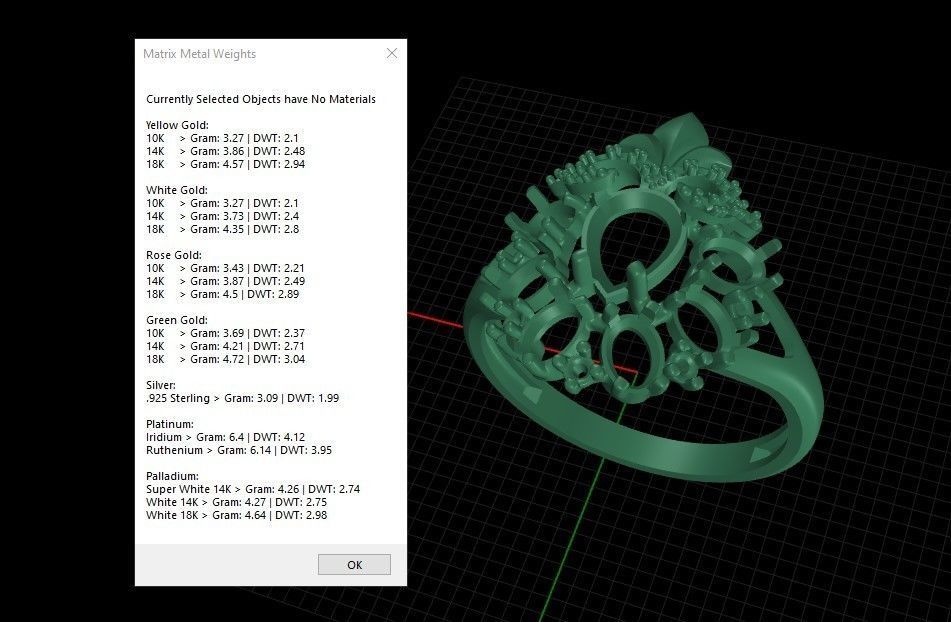 Women ring with gems and diamonds 3dm stl vintage 3D print model_39