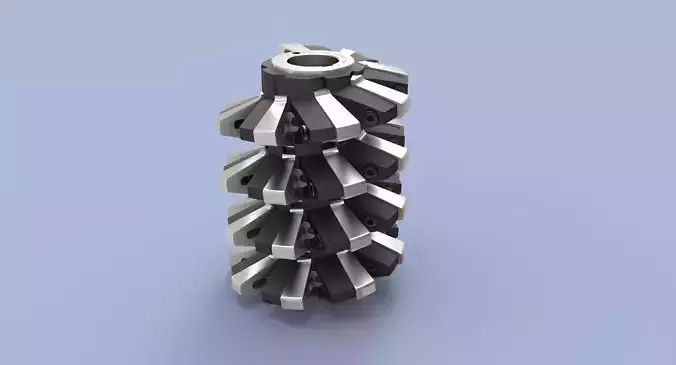 Hob with removable teeth m 36 3D model