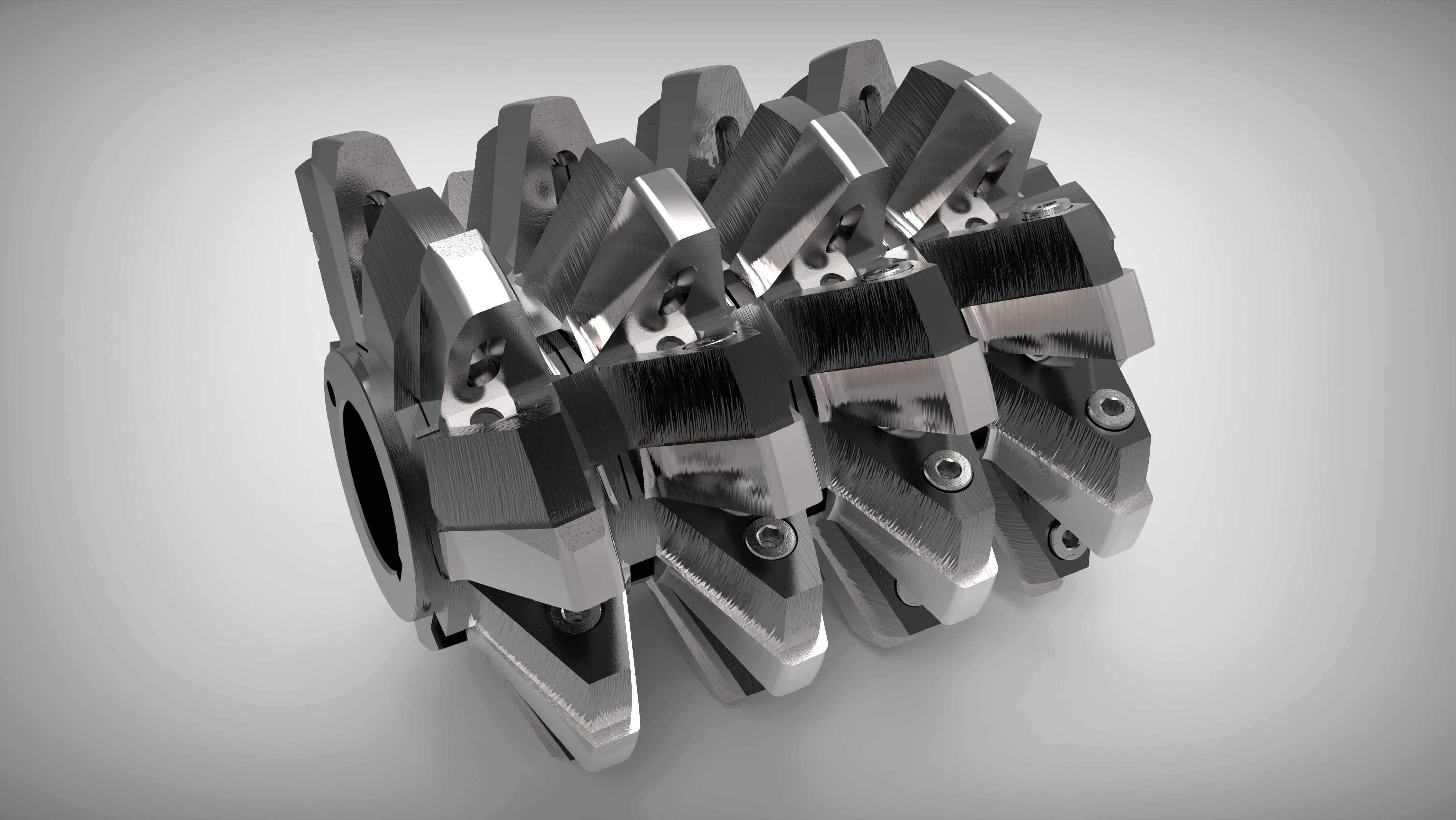 Hob with removable teeth m 36 3D model_4