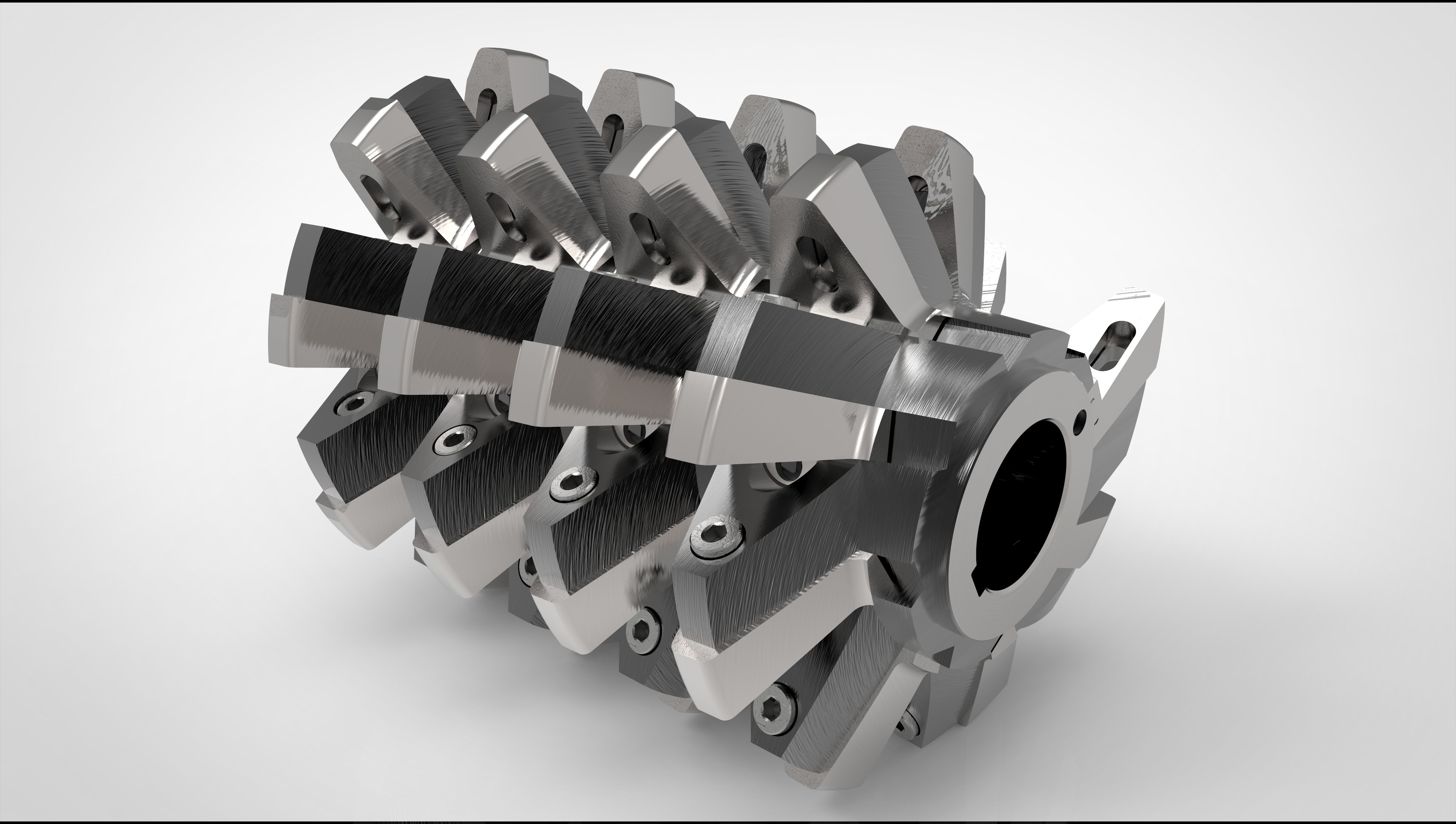 Hob with removable teeth m 36 3D model_5