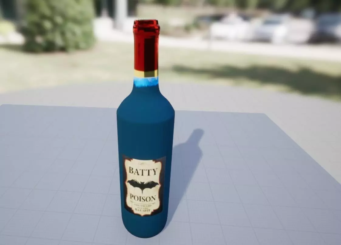 3D Wine Bottle - Game Ready - Low poly Free low-poly 3D model