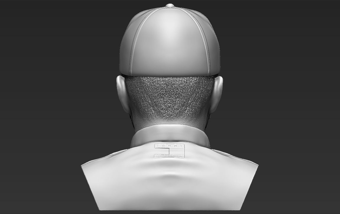 Lewis Hamilton bust 3D printing ready stl obj formats 3D print model_8
