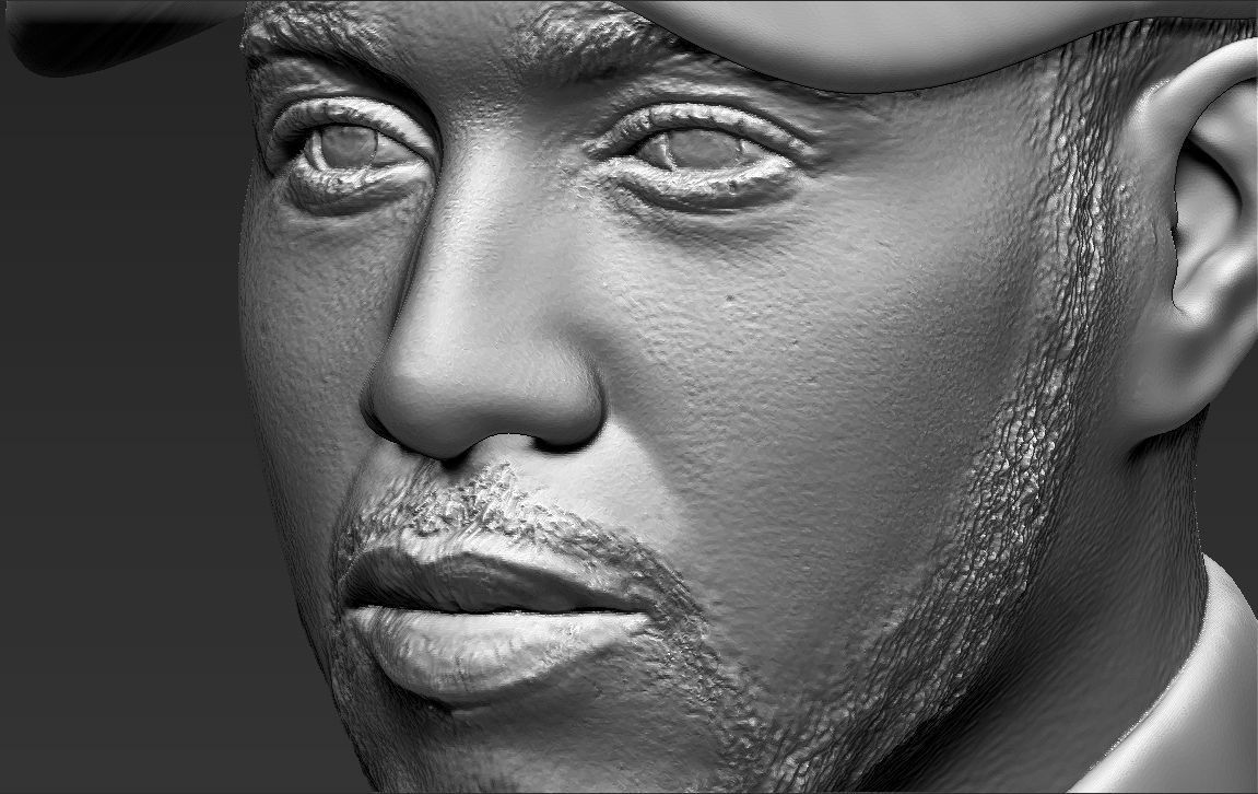 Lewis Hamilton bust 3D printing ready stl obj formats 3D print model_24