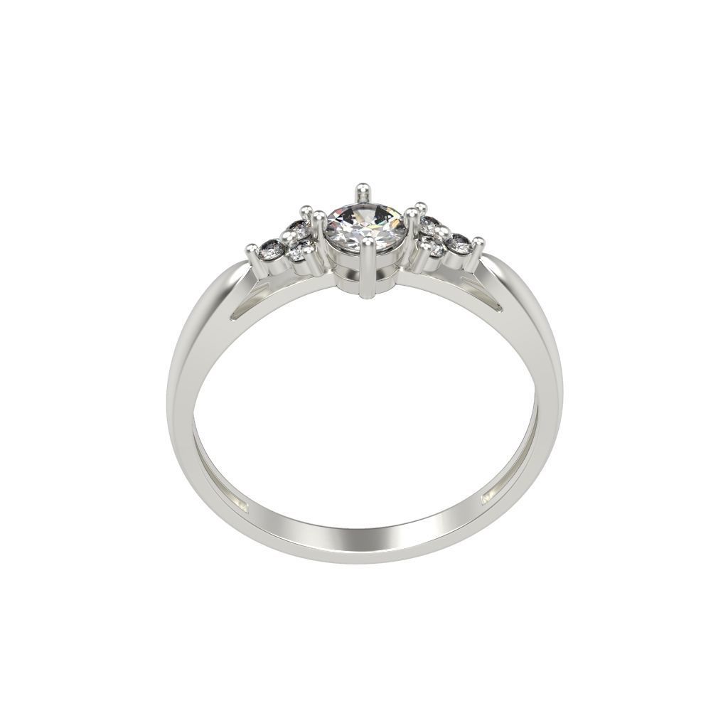 solitaire wedding engagement women diamond ring  3dm stl  3D print model_9