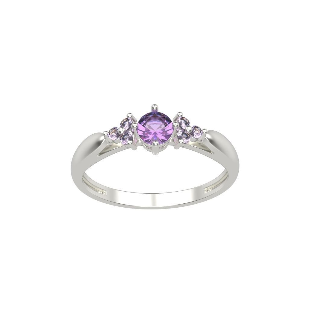 solitaire wedding engagement women diamond ring  3dm stl  3D print model_8