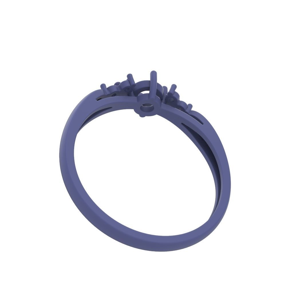 solitaire wedding engagement women diamond ring  3dm stl  3D print model_25