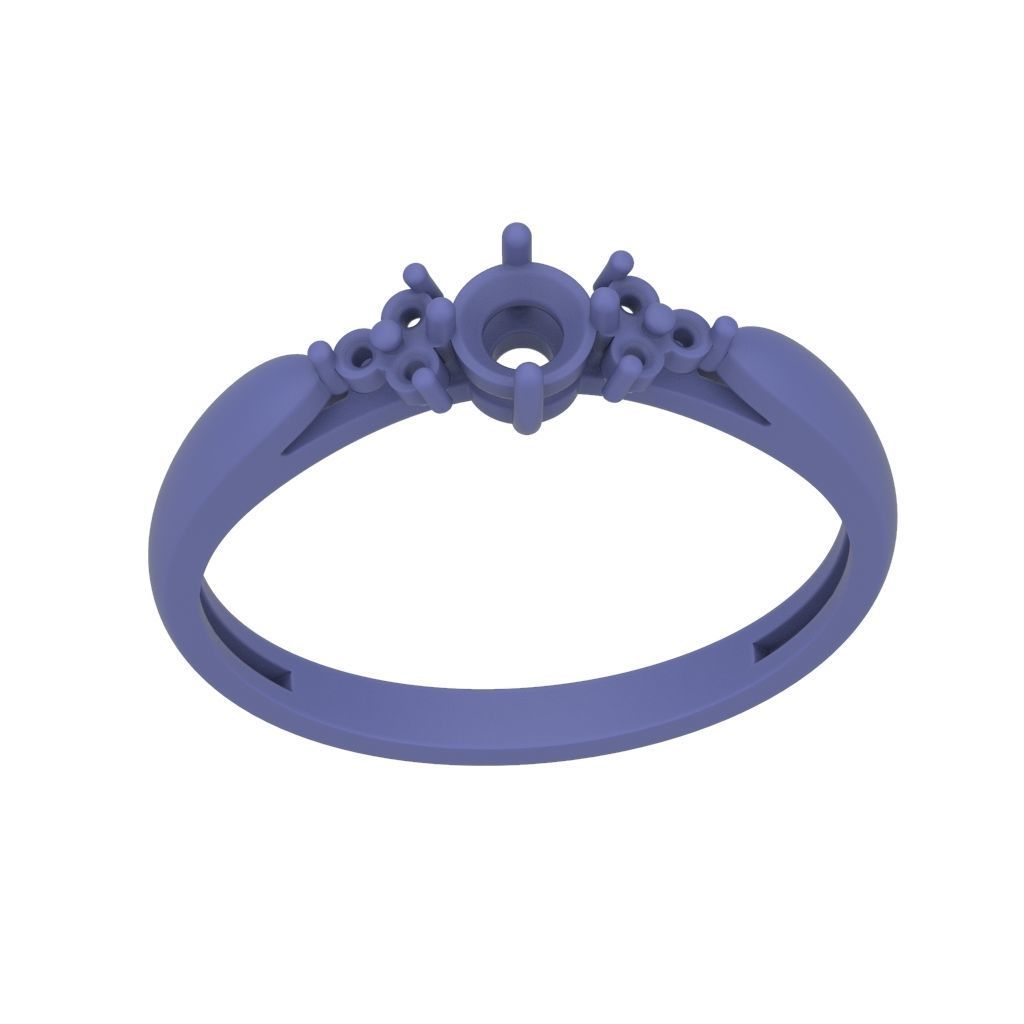 solitaire wedding engagement women diamond ring  3dm stl  3D print model_28