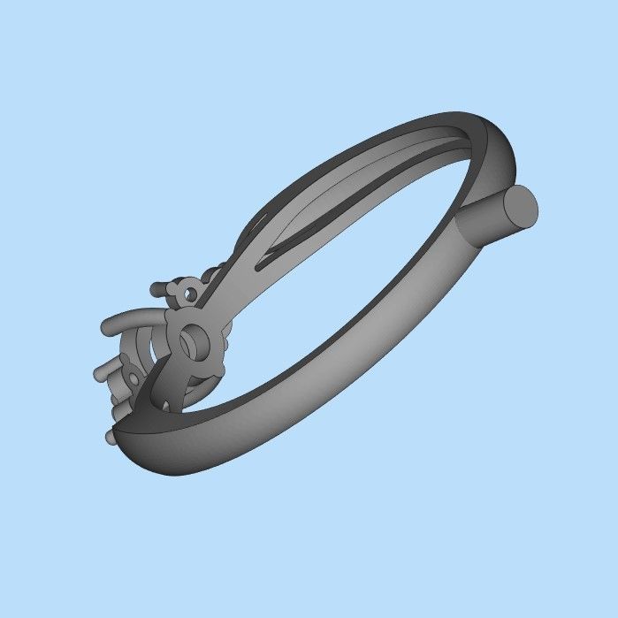 solitaire wedding engagement women diamond ring  3dm stl  3D print model_21