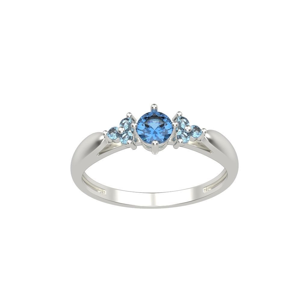 solitaire wedding engagement women diamond ring  3dm stl  3D print model_4