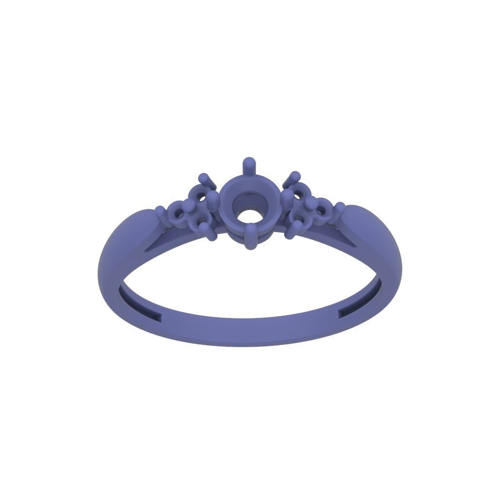 solitaire wedding engagement women diamond ring  3dm stl  3D print model_22