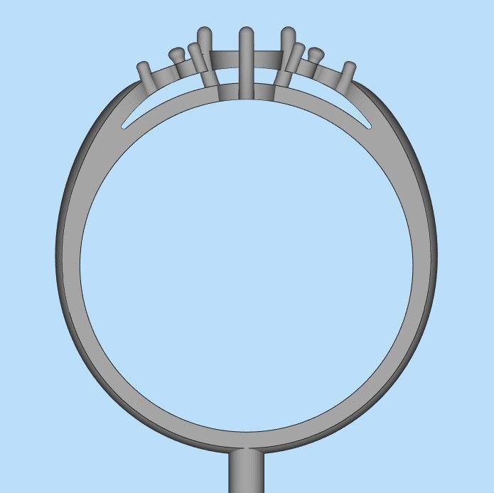 solitaire wedding engagement women diamond ring  3dm stl  3D print model_18