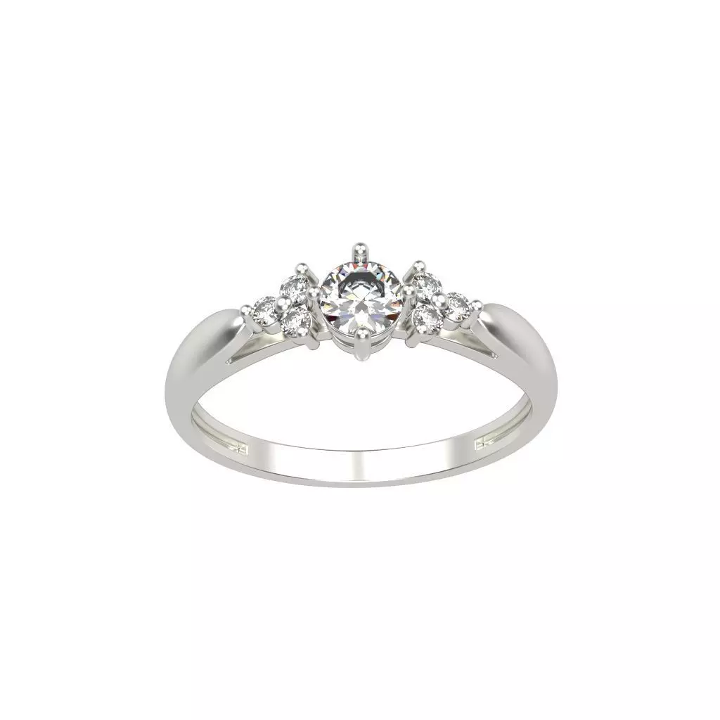 solitaire wedding engagement women diamond ring  3dm stl  3D print model_0