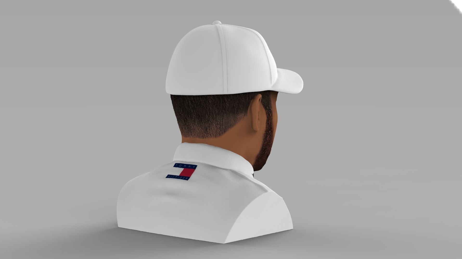 Lewis Hamilton bust ready for full color 3D printing 3D print model_6
