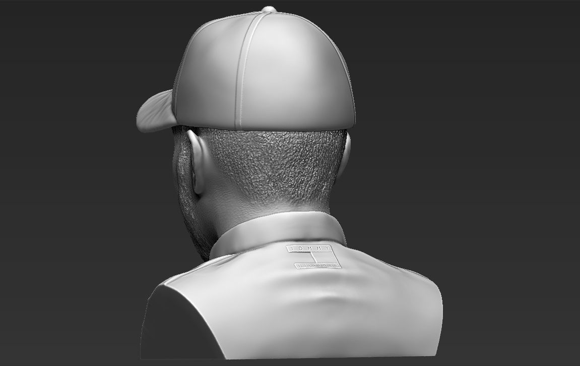 Lewis Hamilton bust ready for full color 3D printing 3D print model_31
