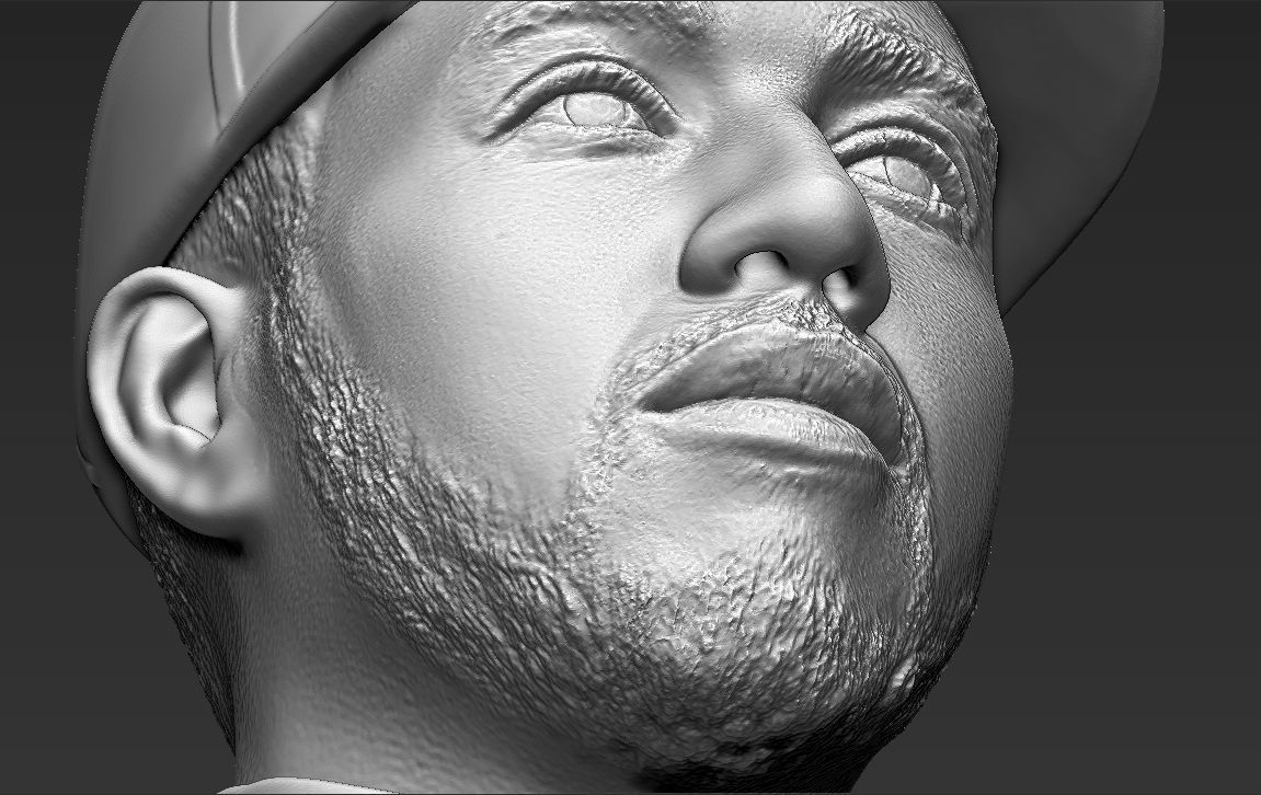 Lewis Hamilton bust ready for full color 3D printing 3D print model_51