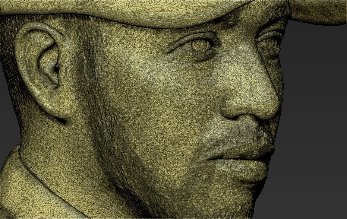 Lewis Hamilton bust ready for full color 3D printing 3D print model_57