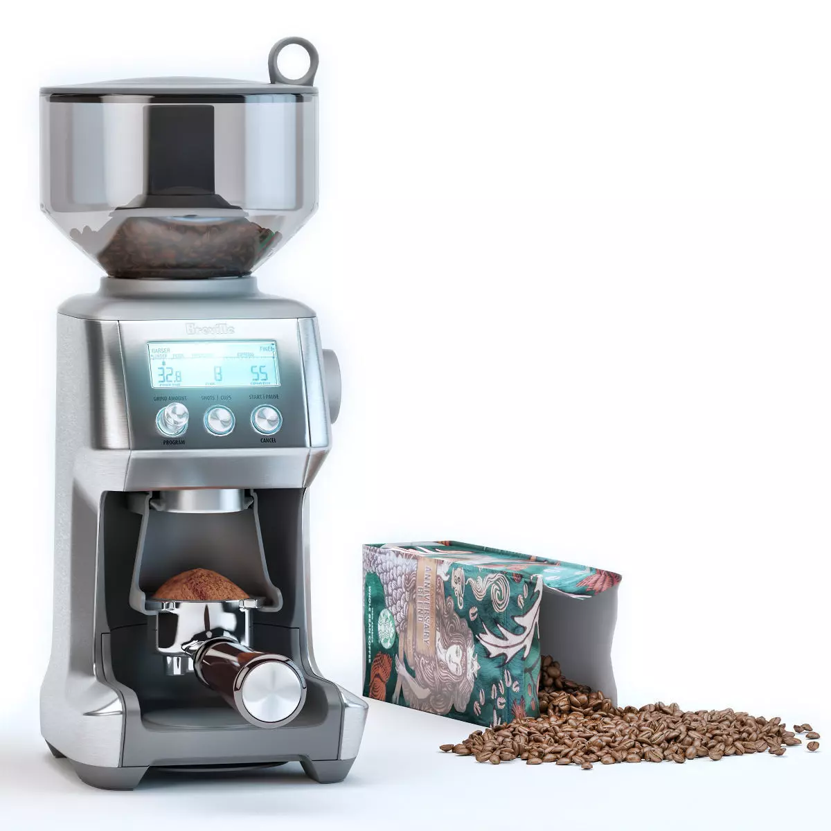 Breville Grinder and Starbucks Coffee Packaging 3D model