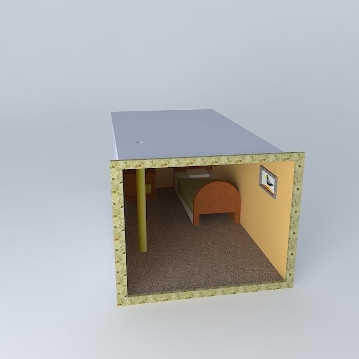 Lowsy small room picture illusion Free 3D model_2