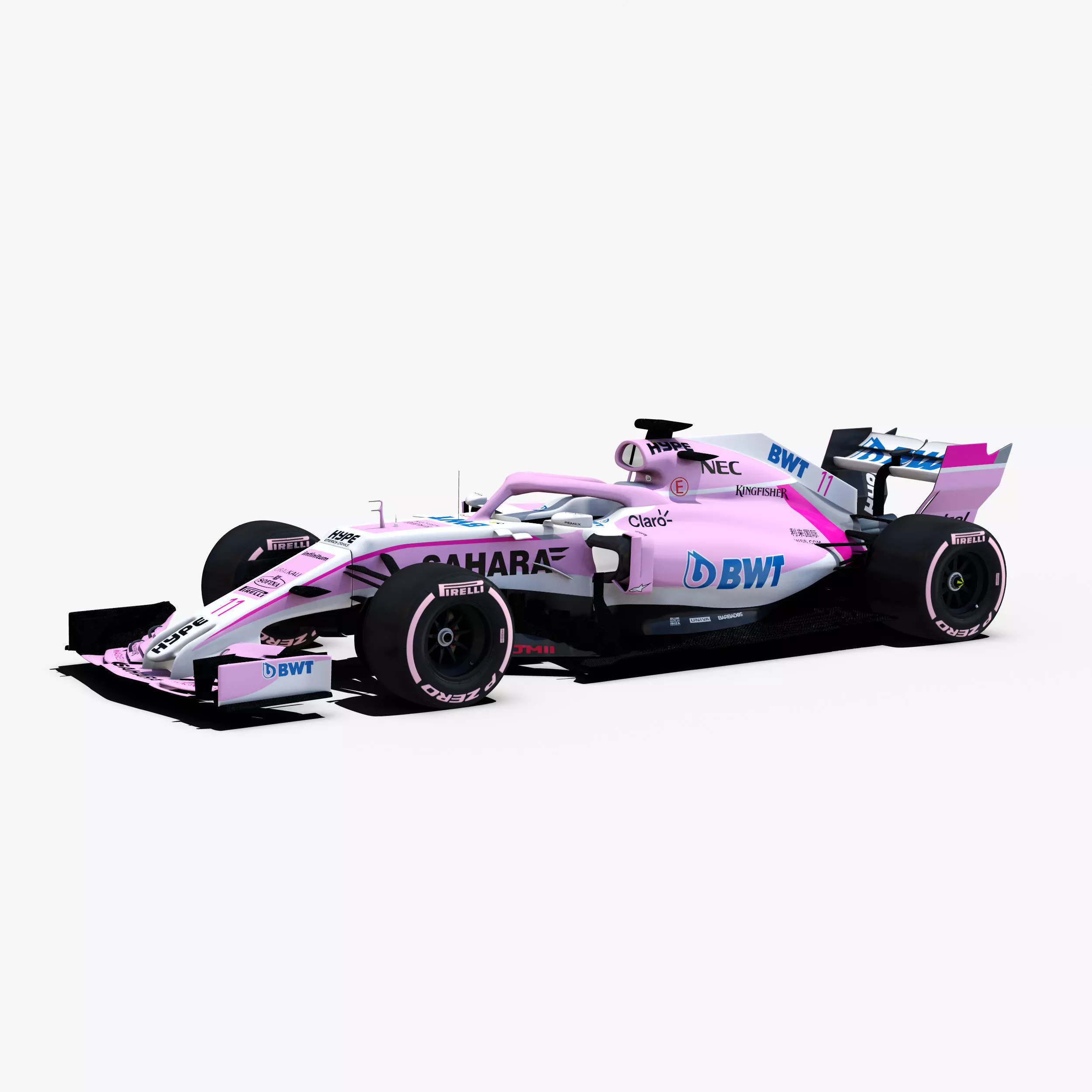Force India VJM11 Car Low-poly 3D model