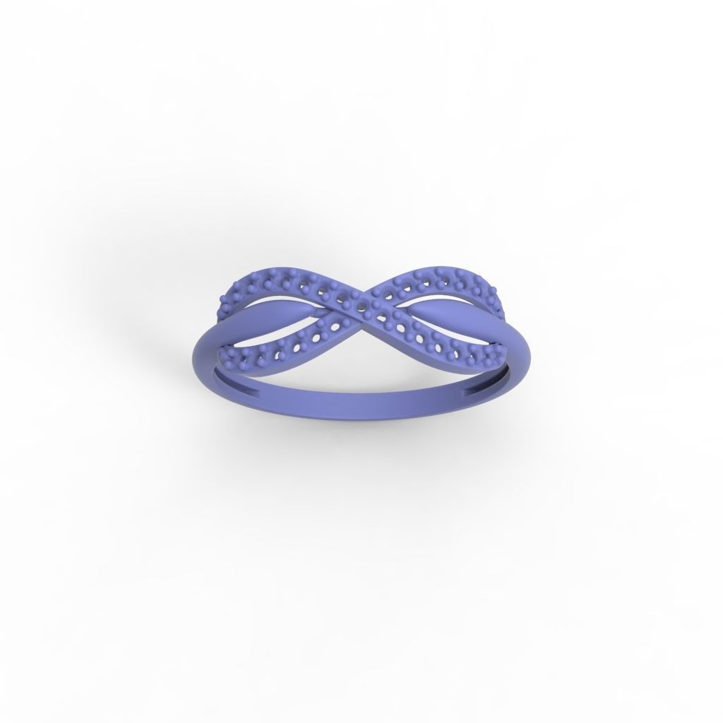Women Diamond ring infinity 3dm stl vintage 3D print model_18