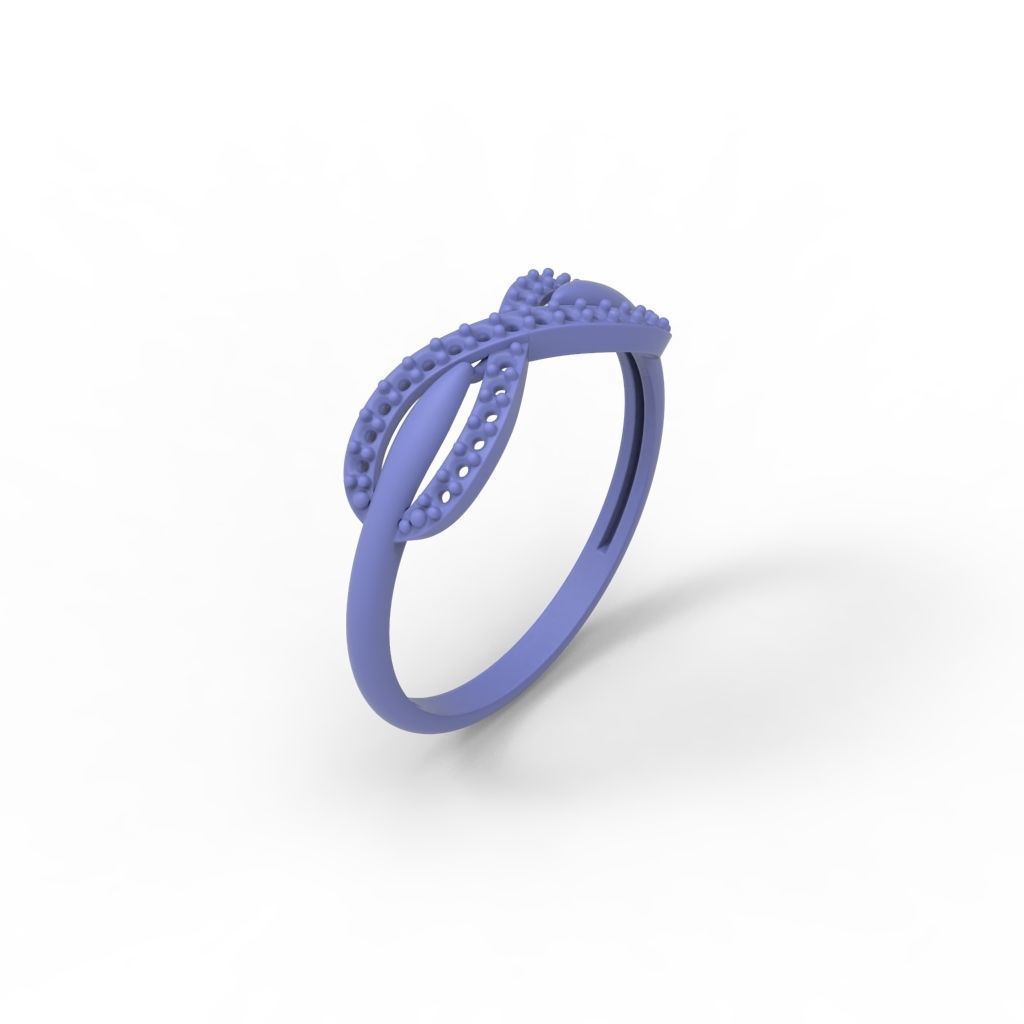 Women Diamond ring infinity 3dm stl vintage 3D print model_17