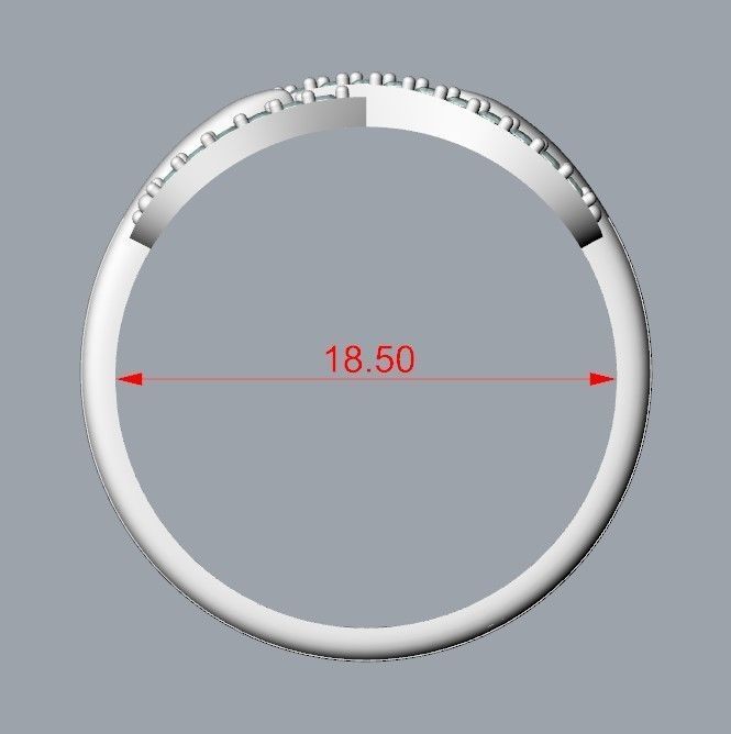 Women Diamond ring infinity 3dm stl vintage 3D print model_22