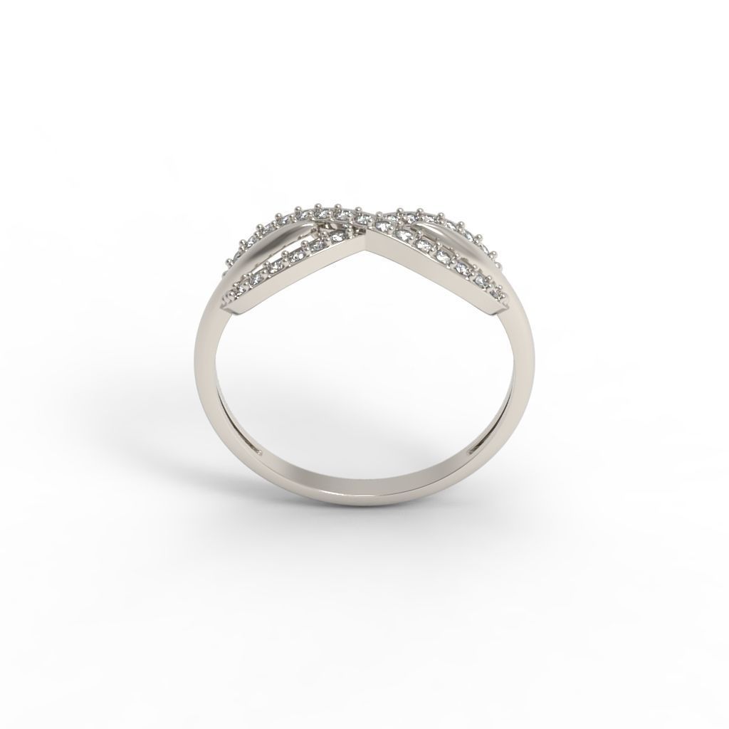 Women Diamond ring infinity 3dm stl vintage 3D print model_9
