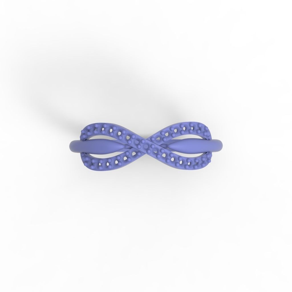 Women Diamond ring infinity 3dm stl vintage 3D print model_16