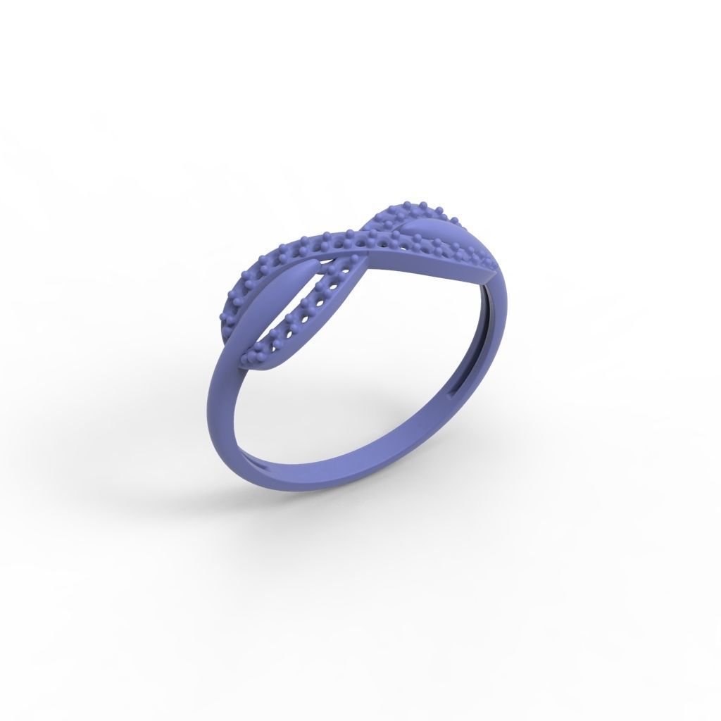 Women Diamond ring infinity 3dm stl vintage 3D print model_15