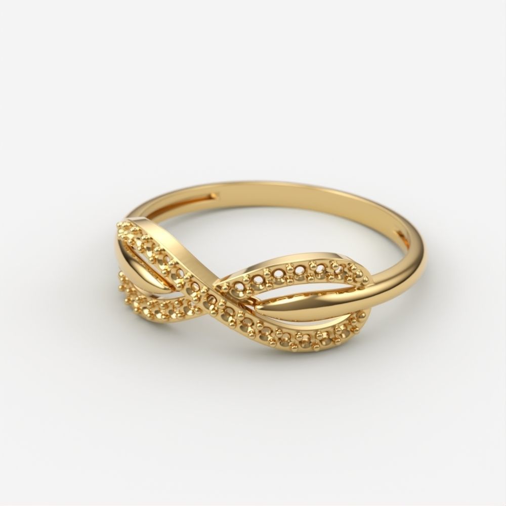 Women Diamond ring infinity 3dm stl vintage 3D print model_4