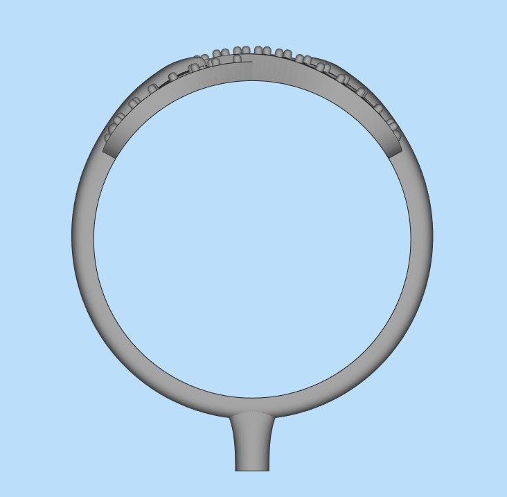 Women Diamond ring infinity 3dm stl vintage 3D print model_24