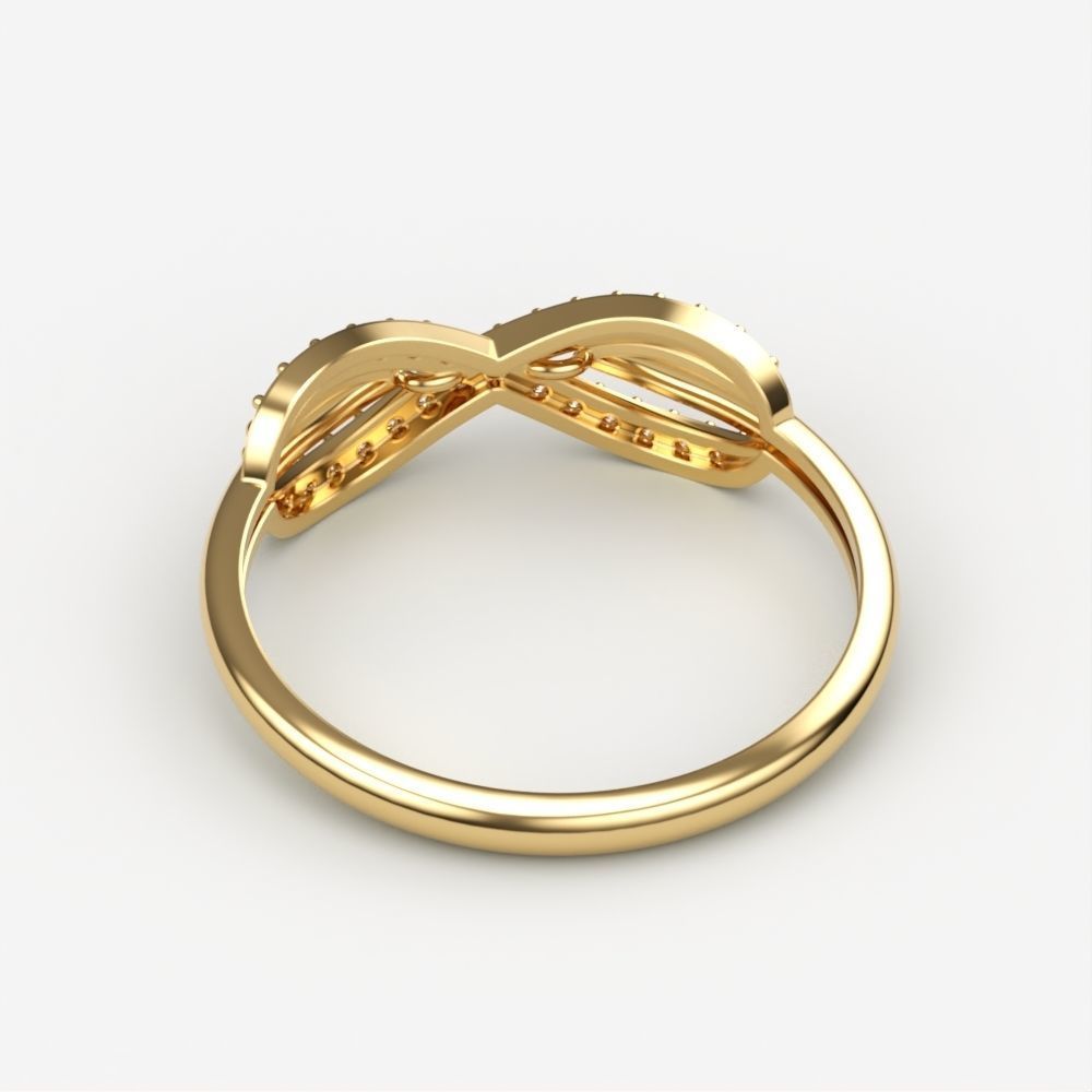 Women Diamond ring infinity 3dm stl vintage 3D print model_3