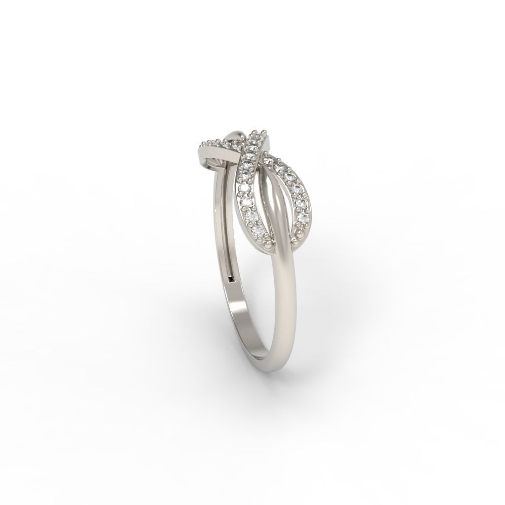 Women Diamond ring infinity 3dm stl vintage 3D print model_11