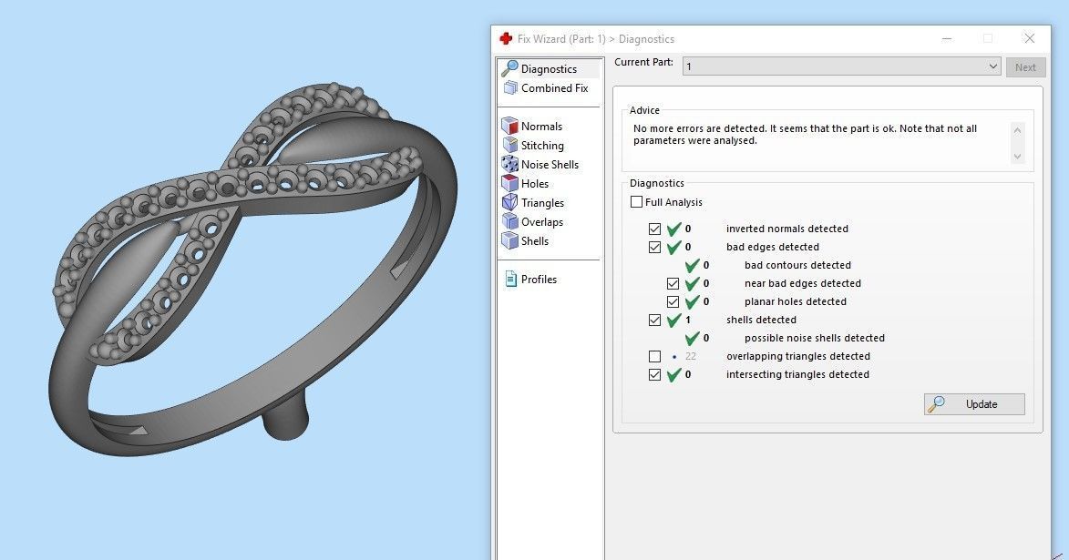 Women Diamond ring infinity 3dm stl vintage 3D print model_25