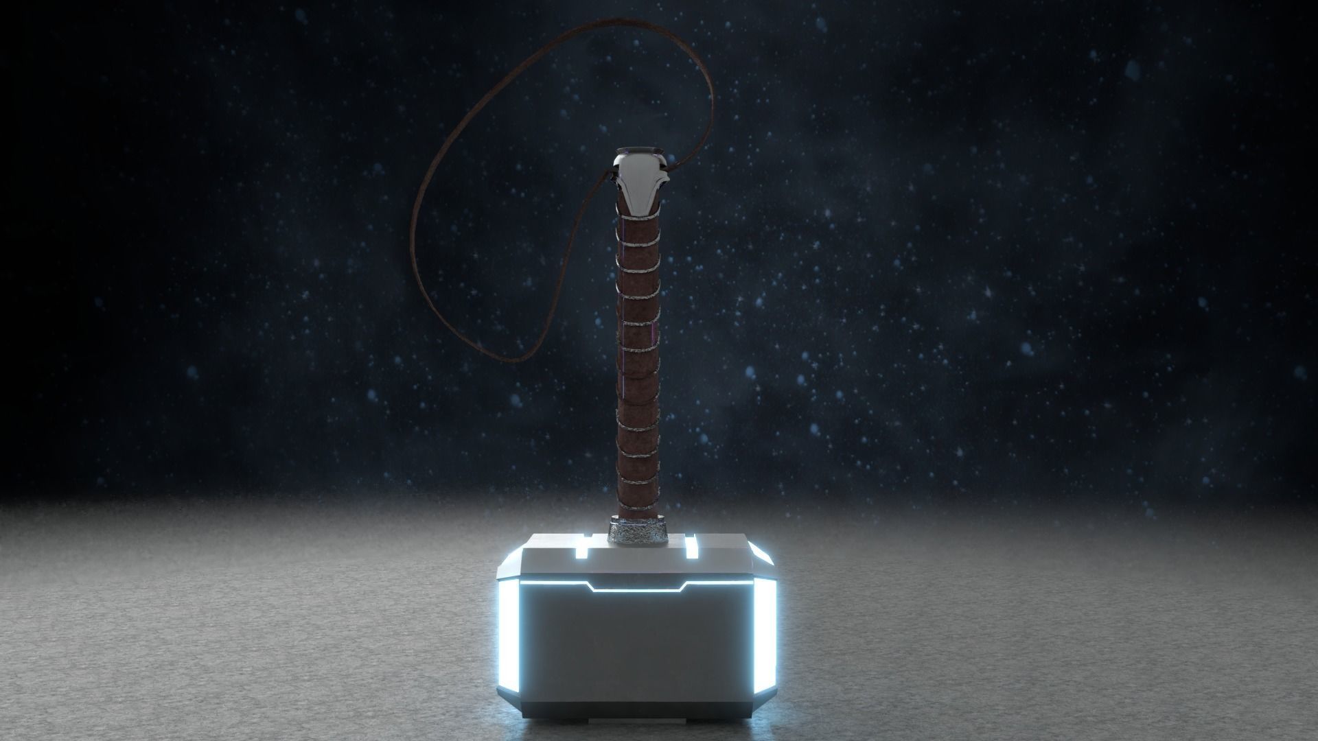 Low poly Thor Hammer Low-poly 3D model_5