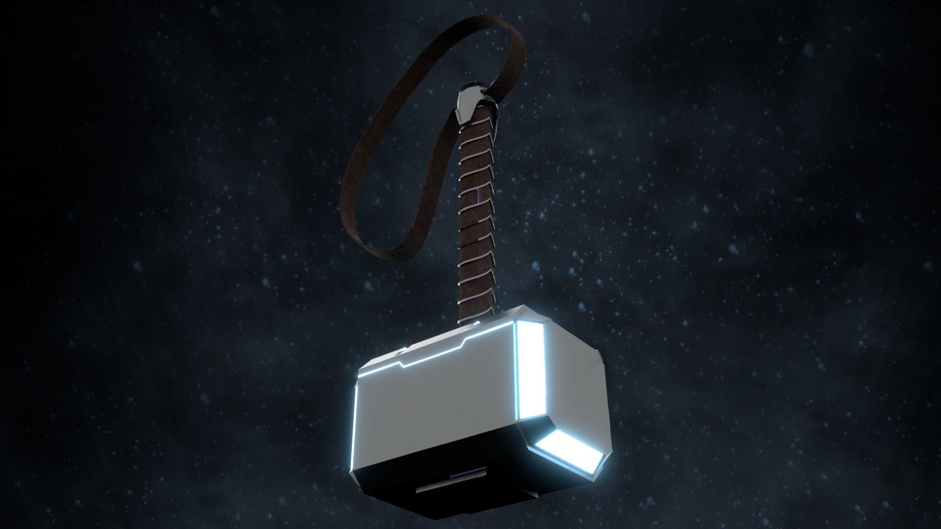 Low poly Thor Hammer Low-poly 3D model_8