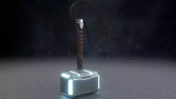 Low poly Thor Hammer Low-poly 3D model