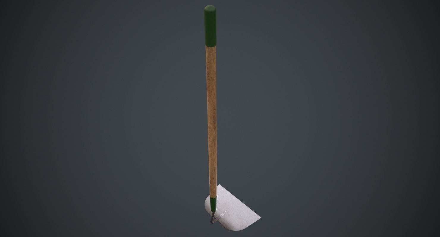Hoe 3B Low-poly 3D model_2