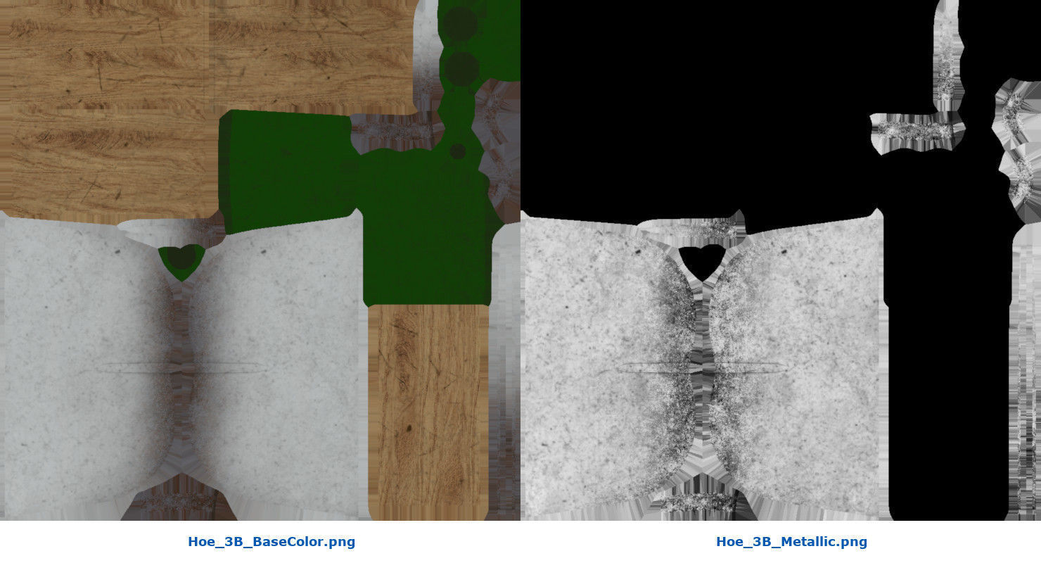 Hoe 3B Low-poly 3D model_9