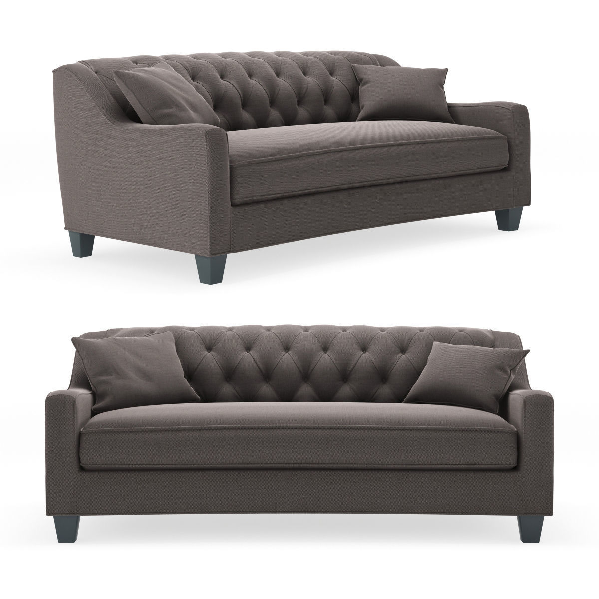 Home Decorators Collection Riemann Smoke Polyester Sofa 3D model_1