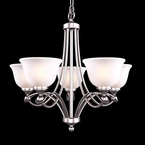 Home Decorators Collection 5-Light Antique Nickel Chandelier 3D model