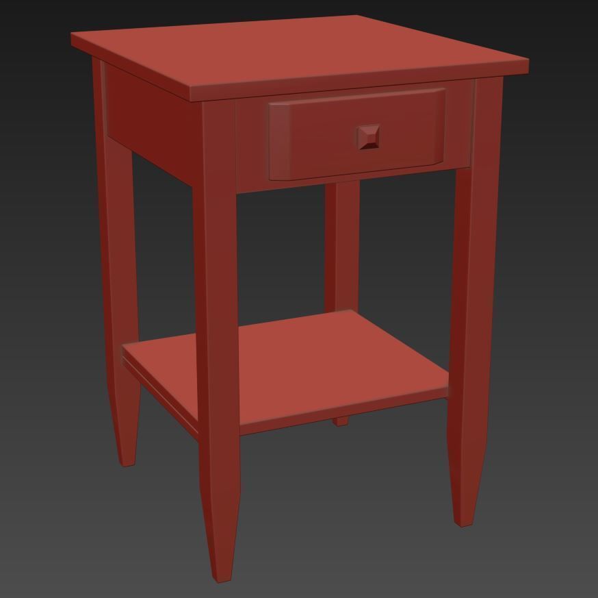 Winsome Wood Richmond Walnut End Table 3D model_3