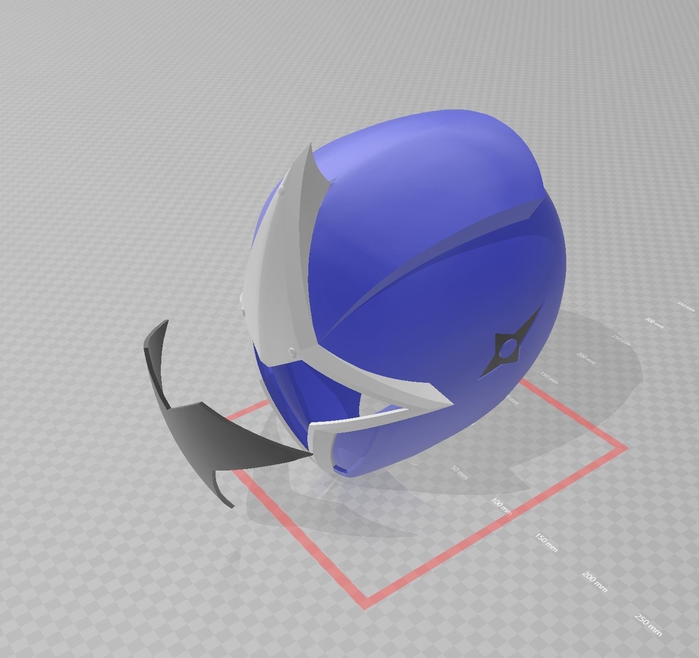 Power Rangers Blue Ninja Steel Ranger Ninninger Helmet 3D print model_5