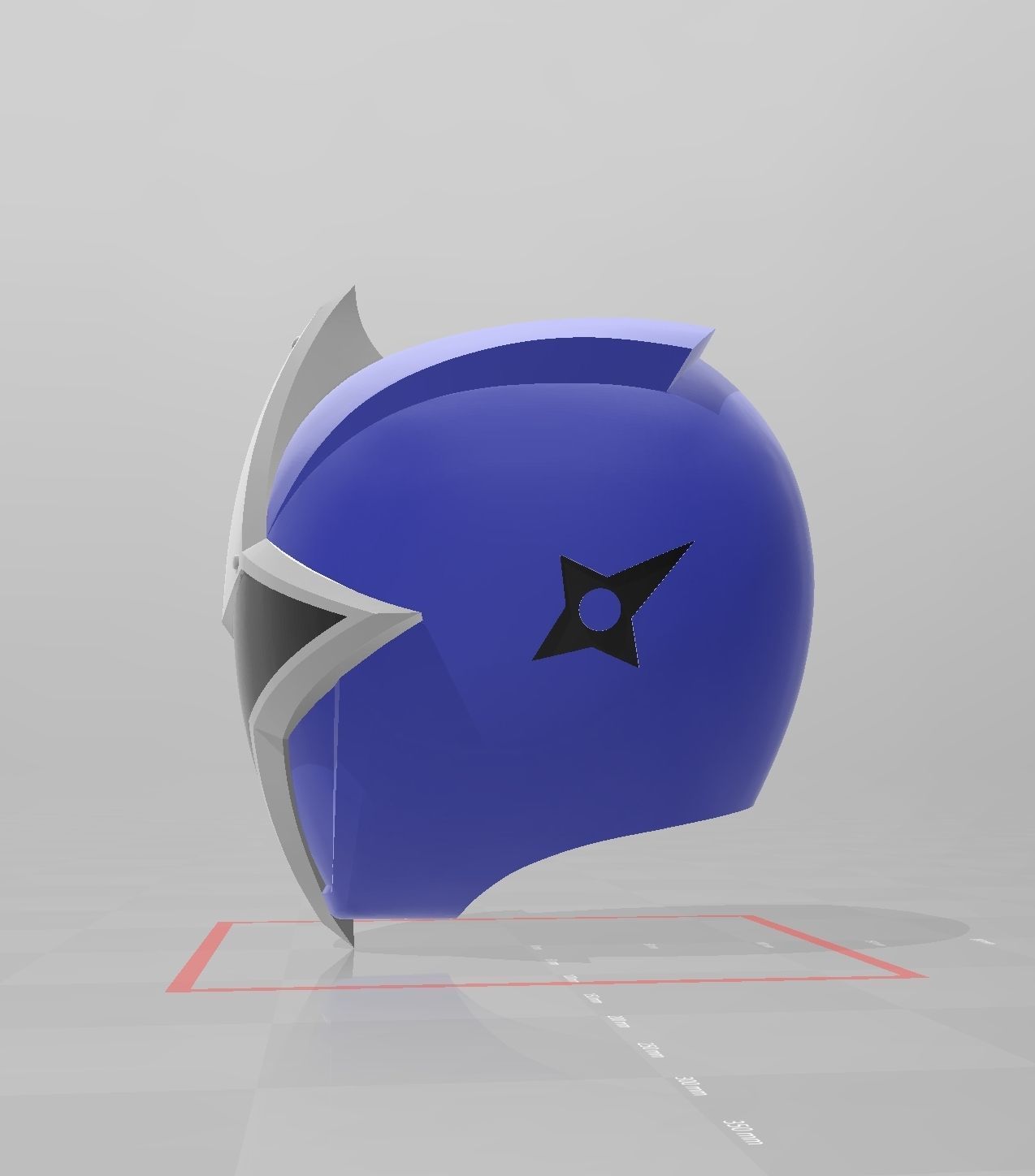 Power Rangers Blue Ninja Steel Ranger Ninninger Helmet 3D print model_2